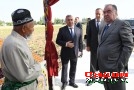 Боздиди Пешвои миллат муҳтарам Эмомалӣ Раҳмон аз Хоҷагии деҳқонии ба номи “Бобои Алимардон”-и ноҳияи Шаҳритуси вилояти Хатлон