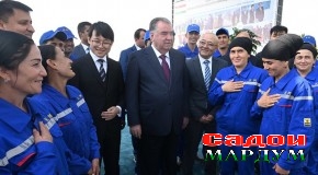 Боздид аз рафти корҳои сохтмонии марҳилаи дуюми корхонаи «Муосир» дар деҳаи Ғиҷоваки ноҳияи Данғара